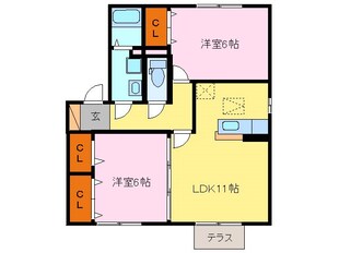 オレンジコーポの物件間取画像